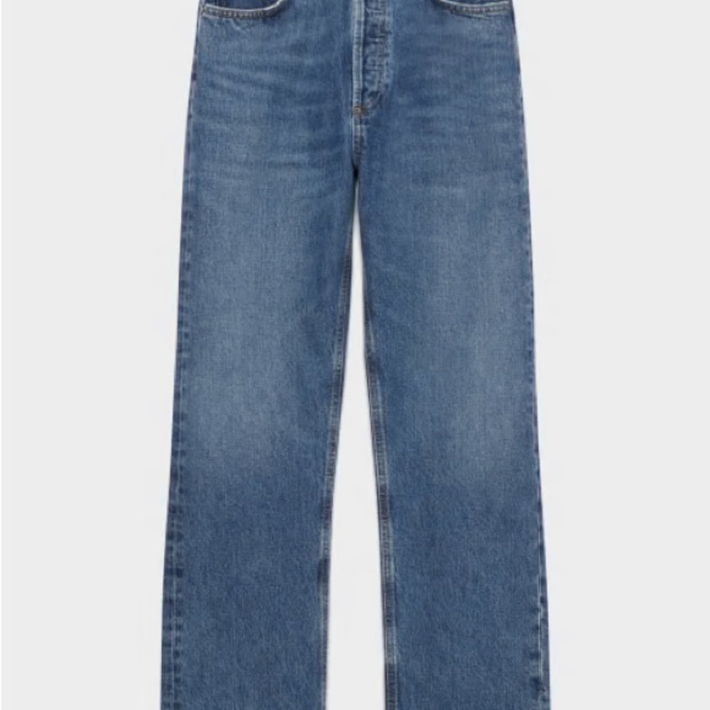 Agolde Blue Straight Leg Jeans